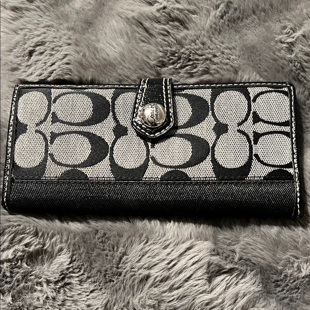 Coach Black and Gray Women's Wallet